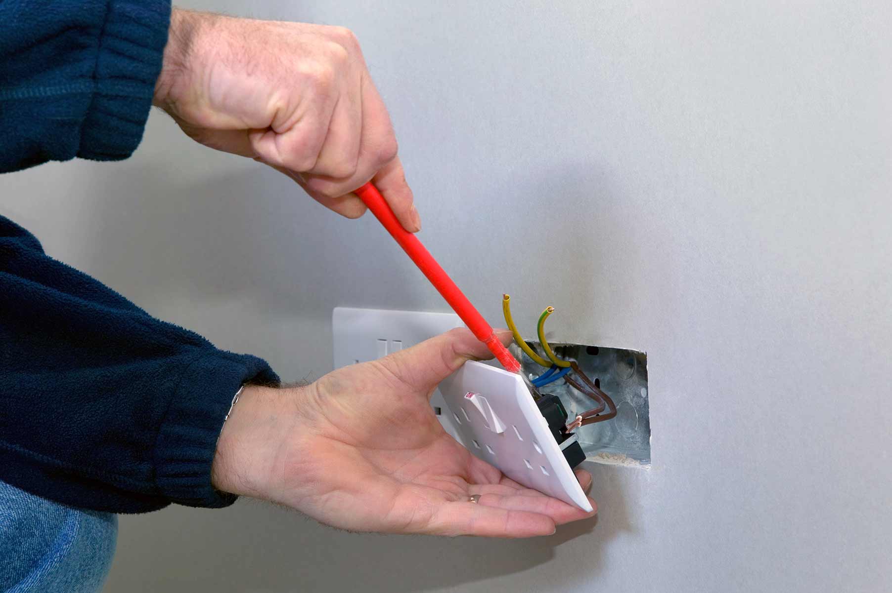 Our electricians can install plug sockets for domestic and commercial proeprties in Hart and the local area. 
